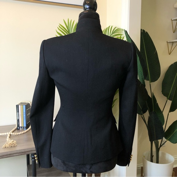 Ralph Lauren Black Label Wool Stand Collar Military Style Black Jacket Blazer 2 - Picture 9 of 9